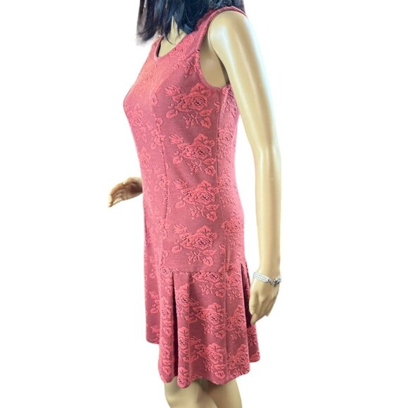 5/$25 Xhilaration Floral Print Sleeveless‎ Flapper Dress in Pink Size Small - Picture 3 of 9